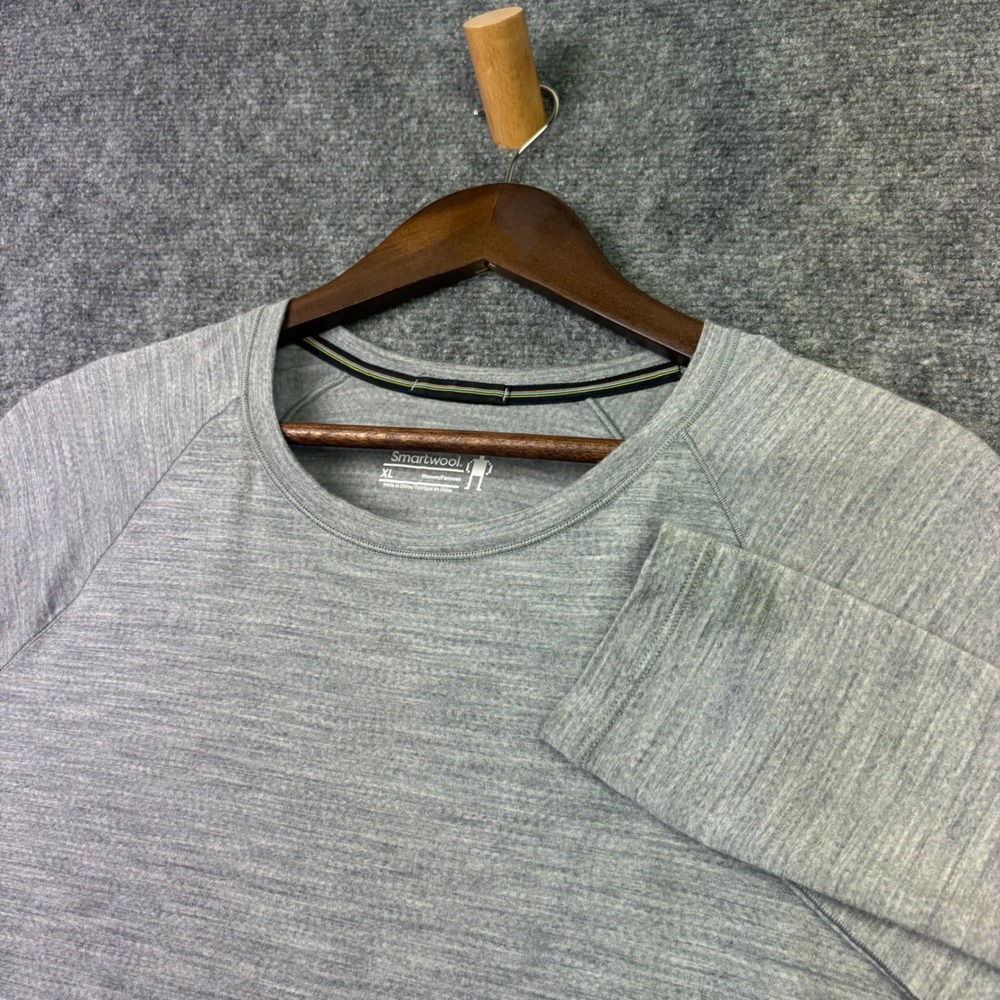 Smartwool Long Sleeve Shirt Women XL Grey Merino Wool Base Layer Hiking Tee